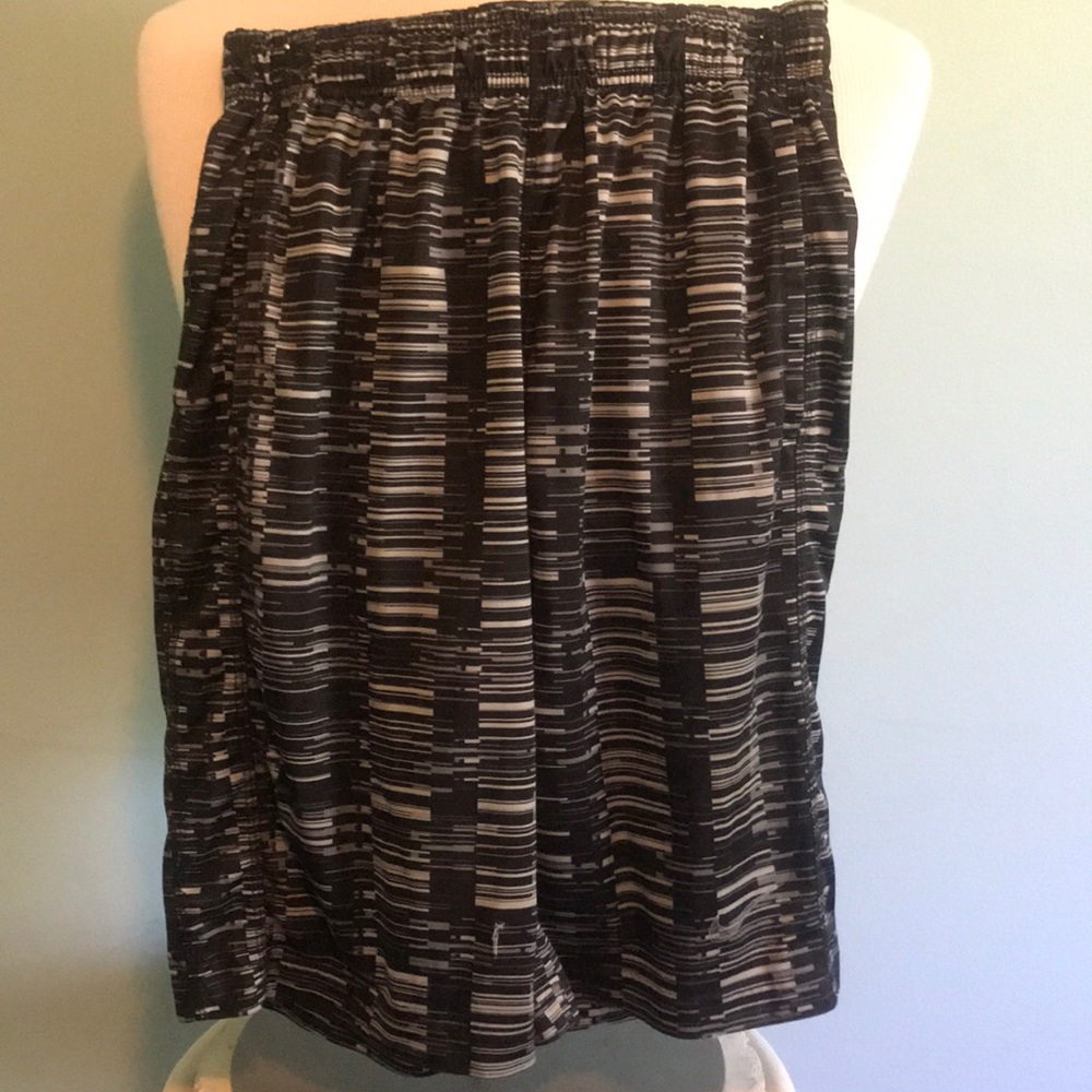 White and black nike gym shorts